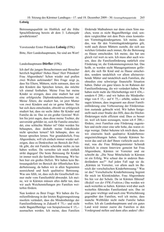 10. LTG-Sitzung am 17. Dezember 2009