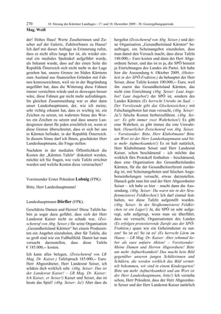 10. LTG-Sitzung am 17. Dezember 2009