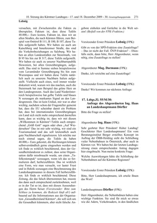 10. LTG-Sitzung am 17. Dezember 2009