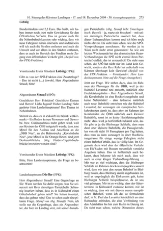 10. LTG-Sitzung am 17. Dezember 2009