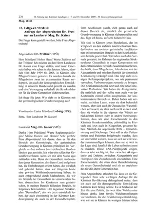 10. LTG-Sitzung am 17. Dezember 2009