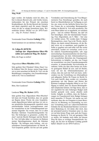 10. LTG-Sitzung am 17. Dezember 2009