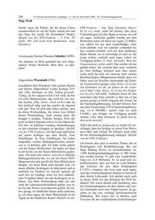 10. LTG-Sitzung am 17. Dezember 2009