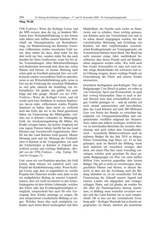 10. LTG-Sitzung am 17. Dezember 2009