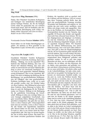 10. LTG-Sitzung am 17. Dezember 2009