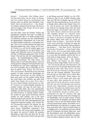 10. LTG-Sitzung am 17. Dezember 2009