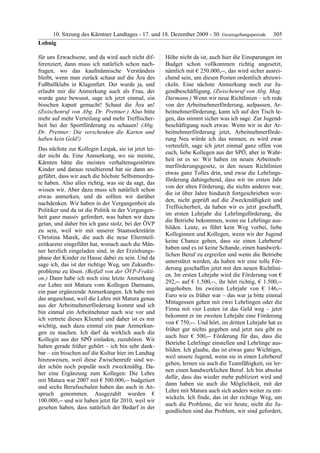 10. LTG-Sitzung am 17. Dezember 2009