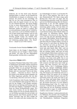 10. LTG-Sitzung am 17. Dezember 2009