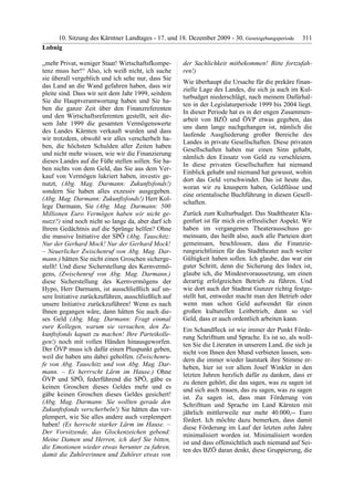 10. LTG-Sitzung am 17. Dezember 2009