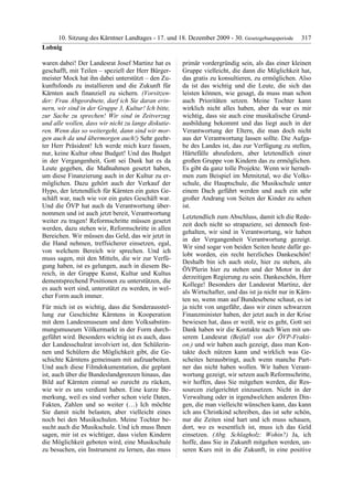 10. LTG-Sitzung am 17. Dezember 2009