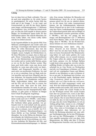 10. LTG-Sitzung am 17. Dezember 2009