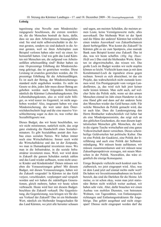 10. LTG-Sitzung am 17. Dezember 2009