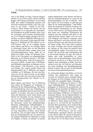 10. LTG-Sitzung am 17. Dezember 2009