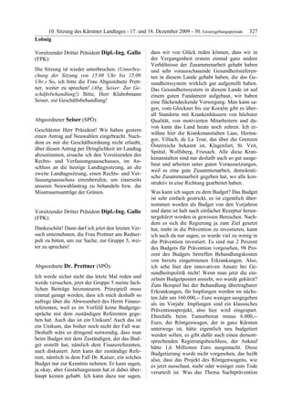 10. LTG-Sitzung am 17. Dezember 2009