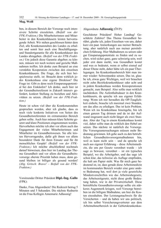 10. LTG-Sitzung am 17. Dezember 2009