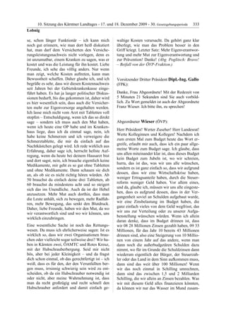 10. LTG-Sitzung am 17. Dezember 2009