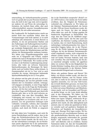 10. LTG-Sitzung am 17. Dezember 2009