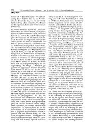 10. LTG-Sitzung am 17. Dezember 2009