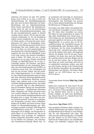 10. LTG-Sitzung am 17. Dezember 2009