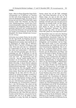 10. LTG-Sitzung am 17. Dezember 2009