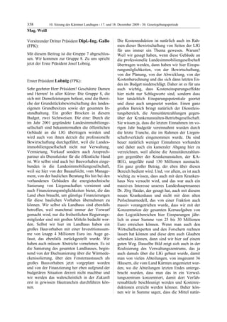 10. LTG-Sitzung am 17. Dezember 2009