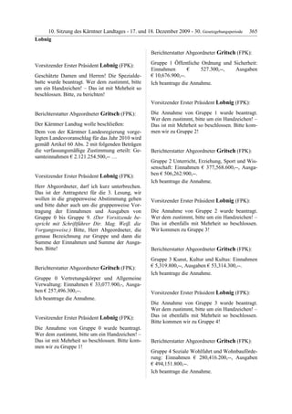 10. LTG-Sitzung am 17. Dezember 2009