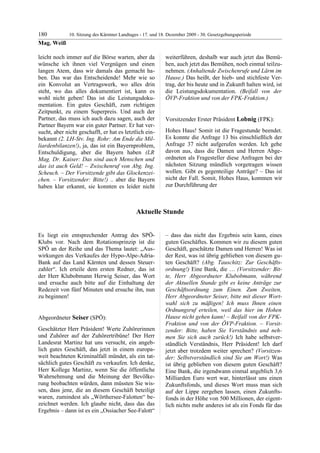 10. LTG-Sitzung am 17. Dezember 2009