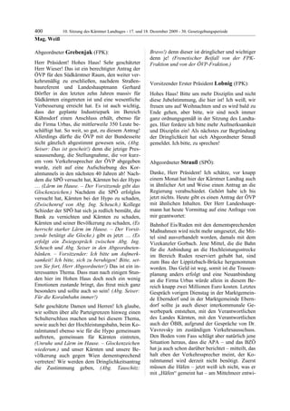 10. LTG-Sitzung am 17. Dezember 2009