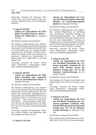 10. LTG-Sitzung am 17. Dezember 2009