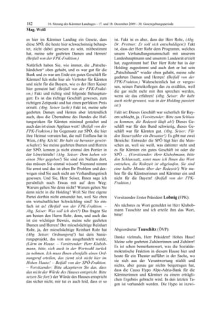 10. LTG-Sitzung am 17. Dezember 2009