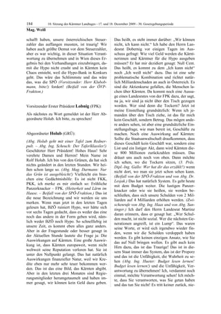 10. LTG-Sitzung am 17. Dezember 2009