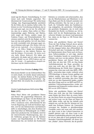 10. LTG-Sitzung am 17. Dezember 2009