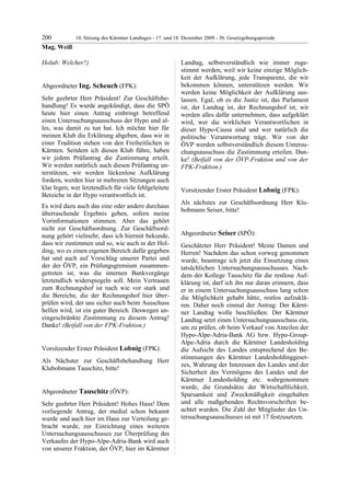 10. LTG-Sitzung am 17. Dezember 2009