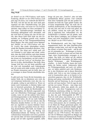 10. LTG-Sitzung am 17. Dezember 2009