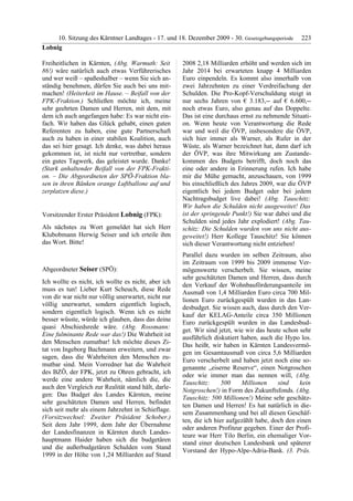 10. LTG-Sitzung am 17. Dezember 2009