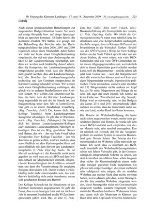 10. LTG-Sitzung am 17. Dezember 2009