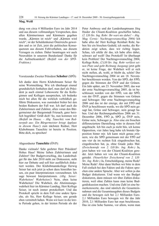 10. LTG-Sitzung am 17. Dezember 2009