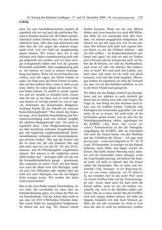 10. LTG-Sitzung am 17. Dezember 2009