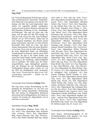 10. LTG-Sitzung am 17. Dezember 2009