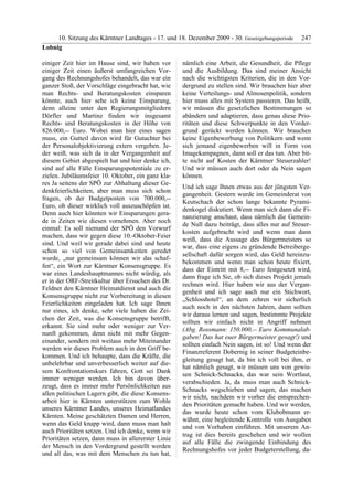 10. LTG-Sitzung am 17. Dezember 2009