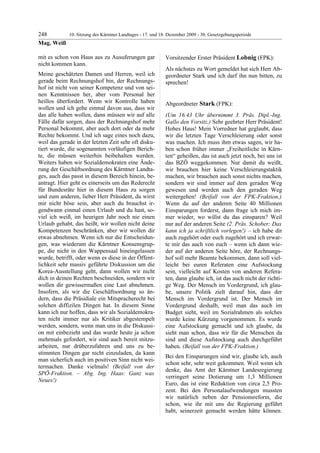 10. LTG-Sitzung am 17. Dezember 2009