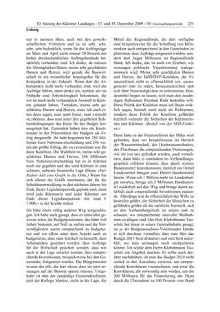 10. LTG-Sitzung am 17. Dezember 2009