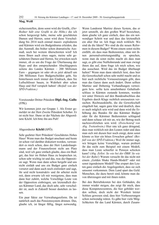 10. LTG-Sitzung am 17. Dezember 2009