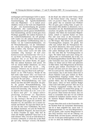 10. LTG-Sitzung am 17. Dezember 2009