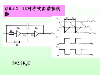 §10.4.2  非对称式多谐振荡器 T≈2.2R F C 