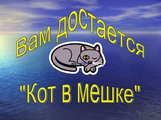 Вам достается &quot;Кот в мешке&quot; 