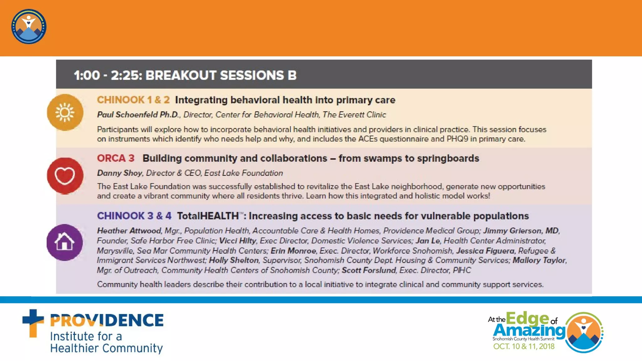 Edge of Amazing: Breakout Session B - Integrating behavioral health into primary care