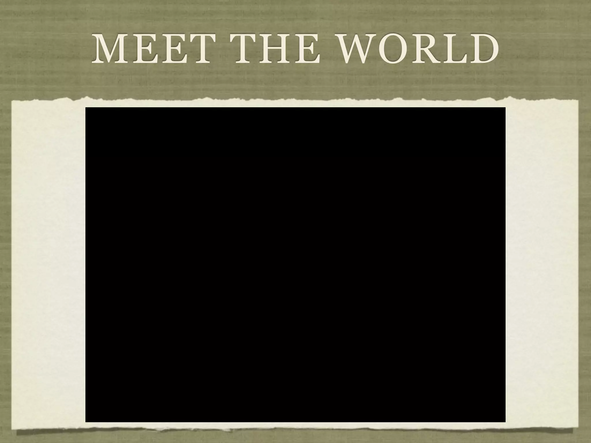 MEET THE WORLD
 
