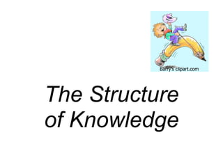 Barry’s clipart.com




The Structure
of Knowledge
 