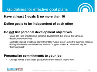 Techniques for Using Goals to Drive Business Execution: When Just Being ...